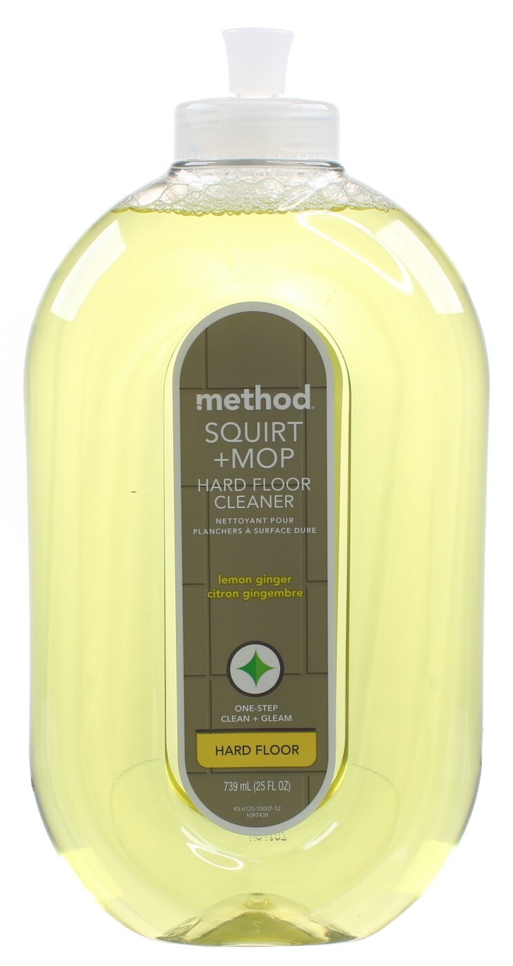 (6) METHOD SQUIRT + MOP LEMON GINGER HARD FLOOR CLEANER 25 FL OZ EA