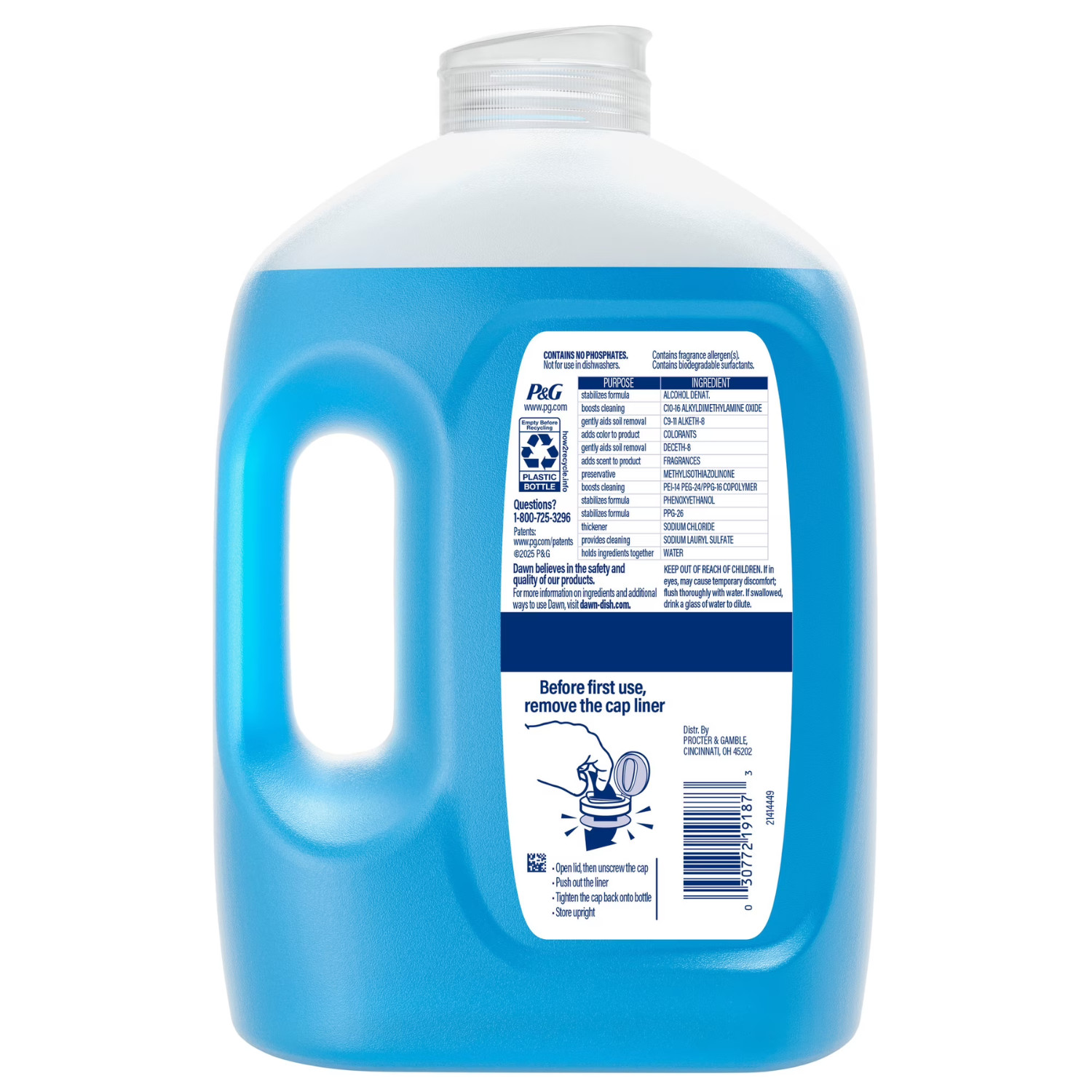 (4 Pack) Dawn Ultra Refill Jug Dish Soap Original, 51.5oz