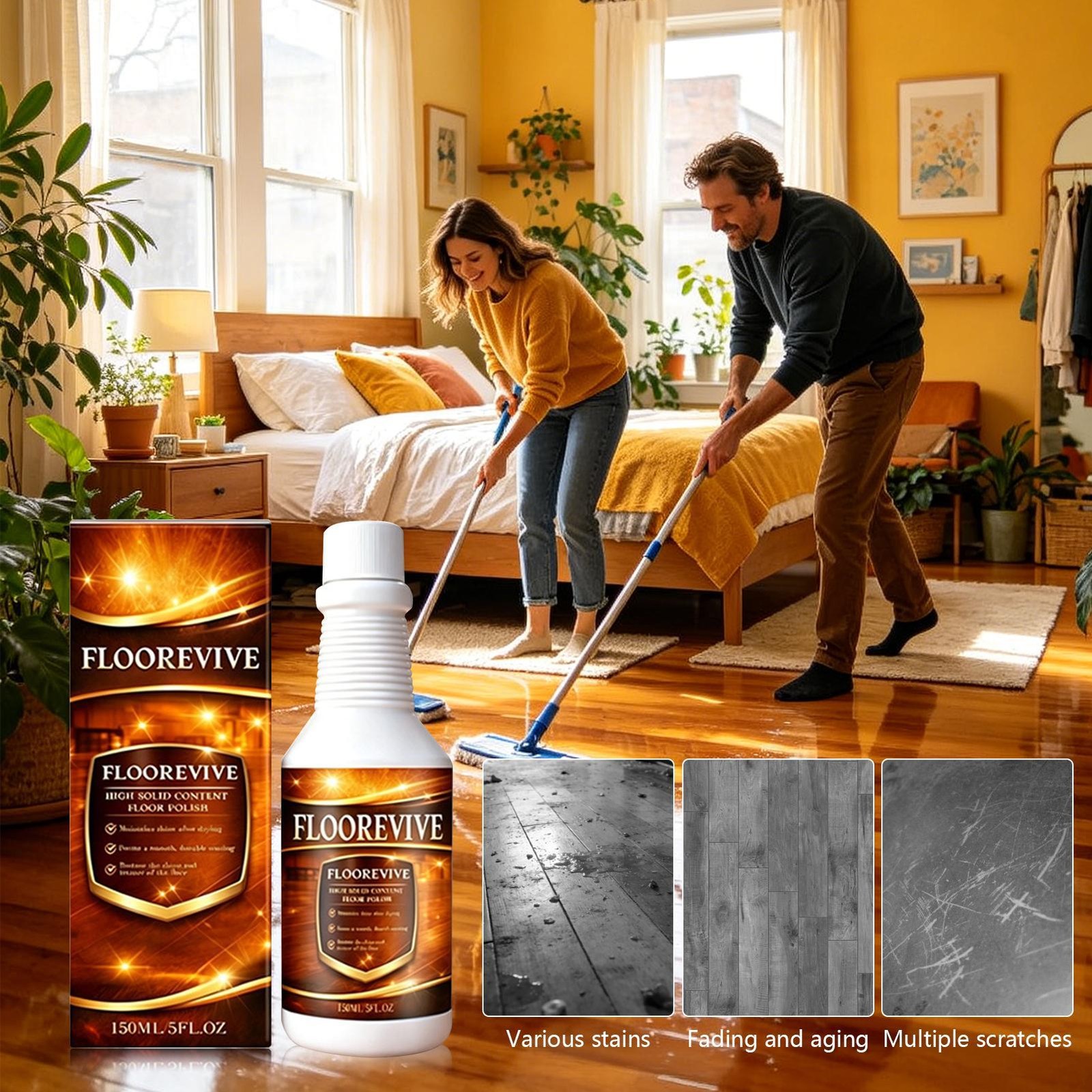 Floorevive Floor Restorer Floor Restorer/Polish -Revitalize And Shine Wood 150ml