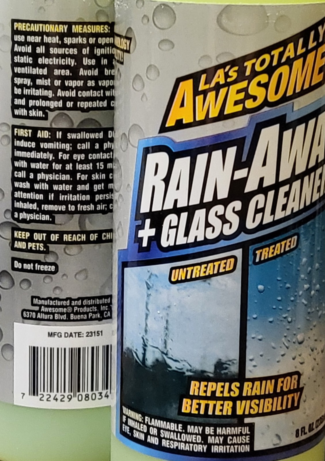 LA’s Totally Awesome Rain-Away Glass Cleaner + NASCAR Towels | Rare Bundle