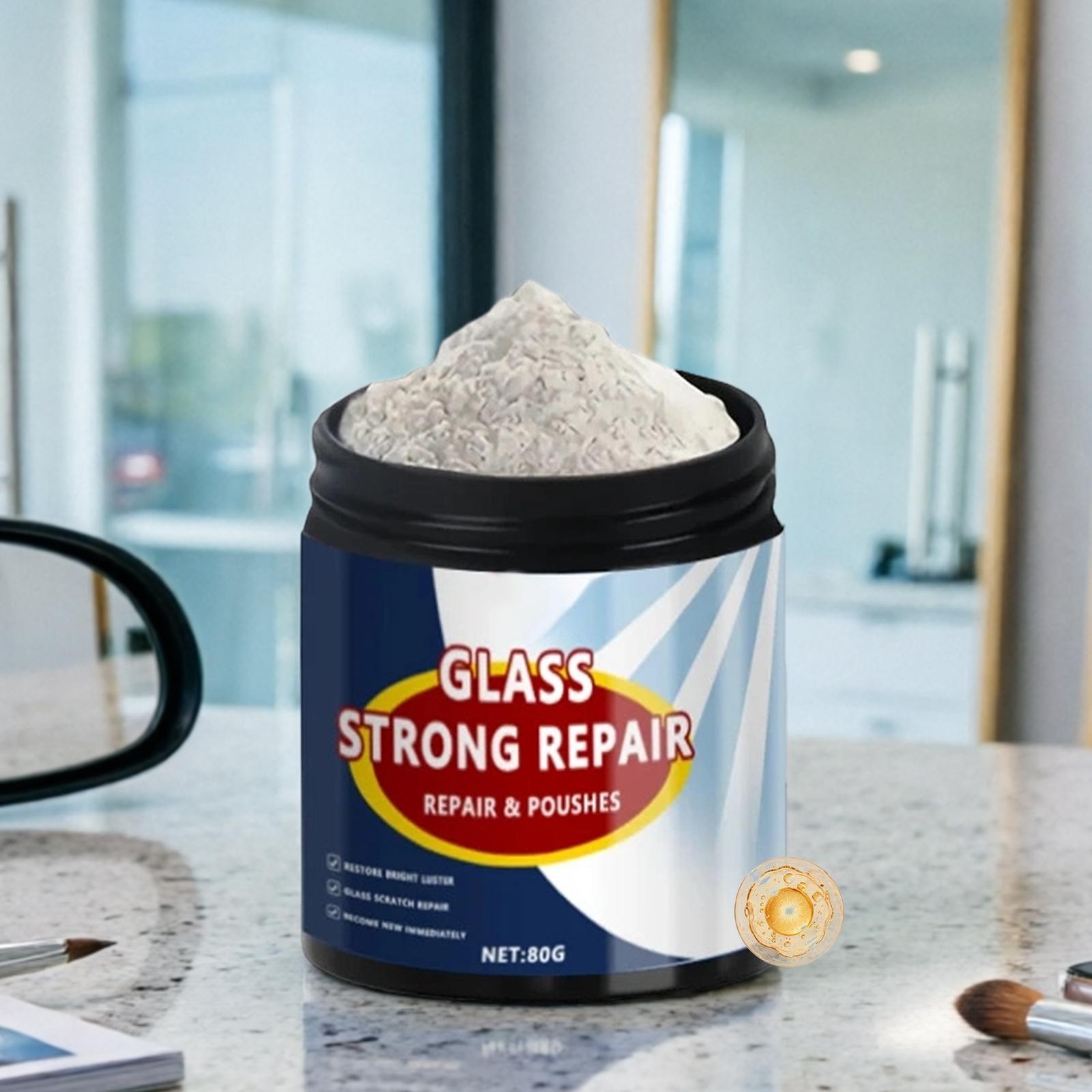 Glass Polishing 80g Repair Window Cleaning Powder Car Window Scratch Remover