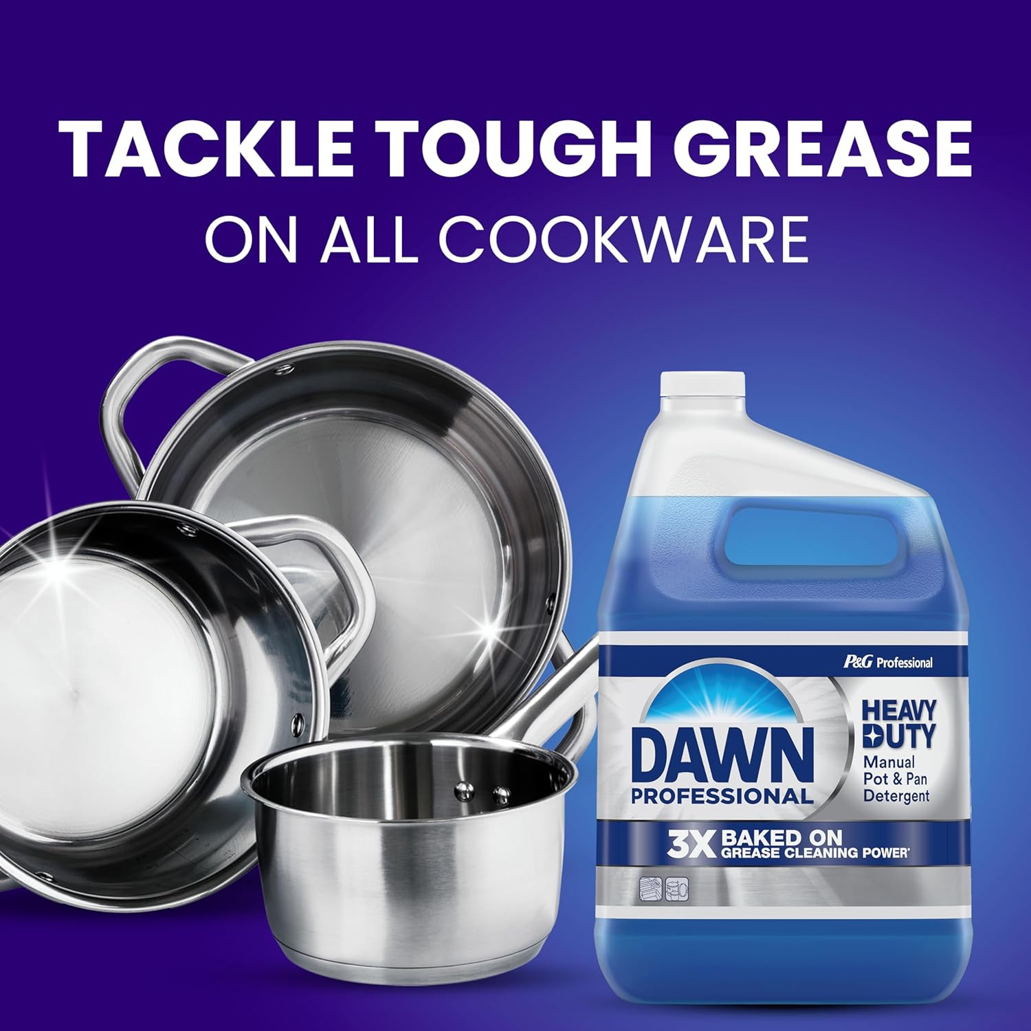 Dawn Professional Heavy Duty Manual Pot and Pan Dish Soap Detergent, 1 Gallon (C