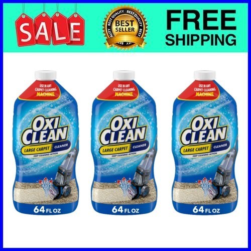 OxiClean Carpet Cleaner Solution 64 fl oz 3-Pack Fast Ship USA
