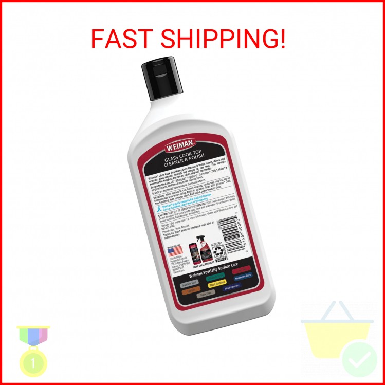 Weiman Ceramic and Glass Cooktop Cleaner and Polish – 20 Ounce – Shines and Prot