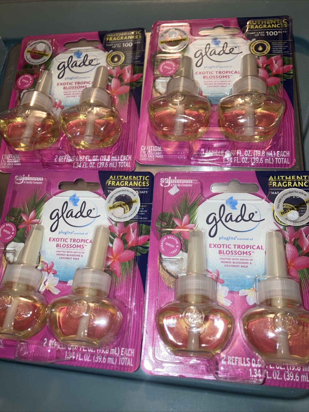Glade Exotic Tropical Blossoms PlugIns Scented Oil Refills 6 Refills, (4)2 Packs