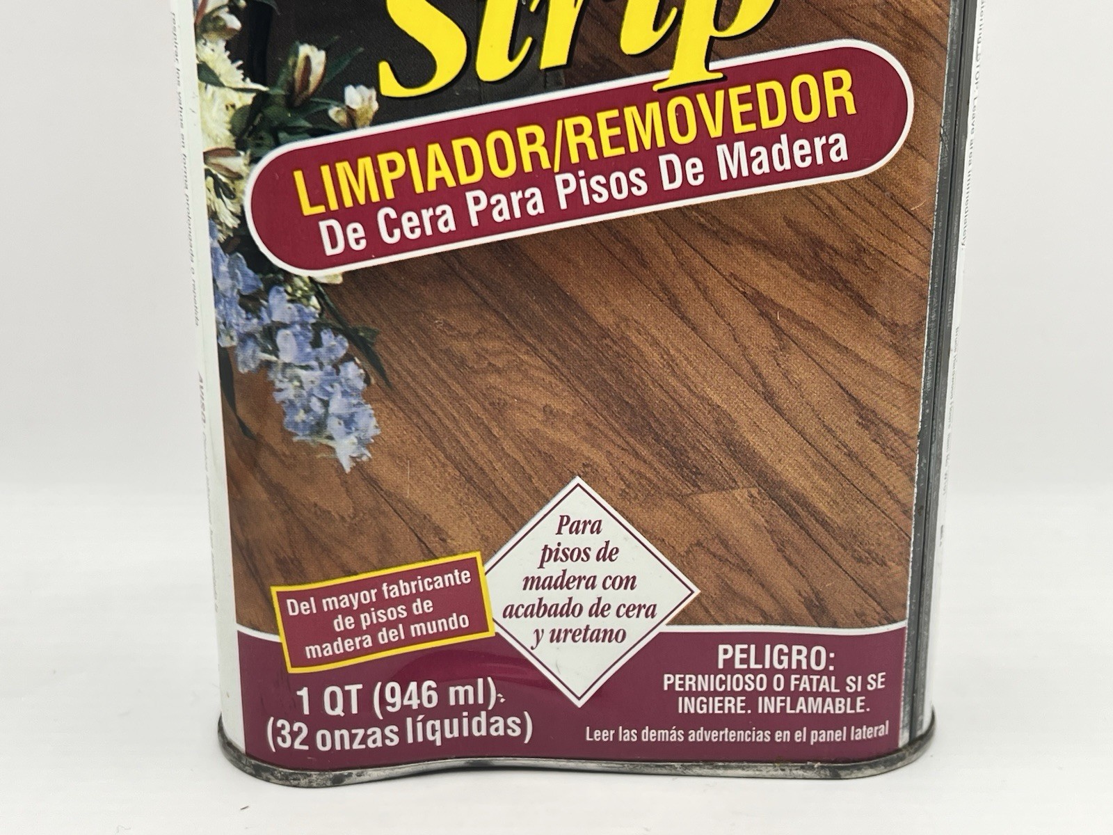 Bruce CLEAN ‘N’ STRIP Wood Cleaner & Wax Remover 1qt/32oz HALF FULL 50% Tin Can