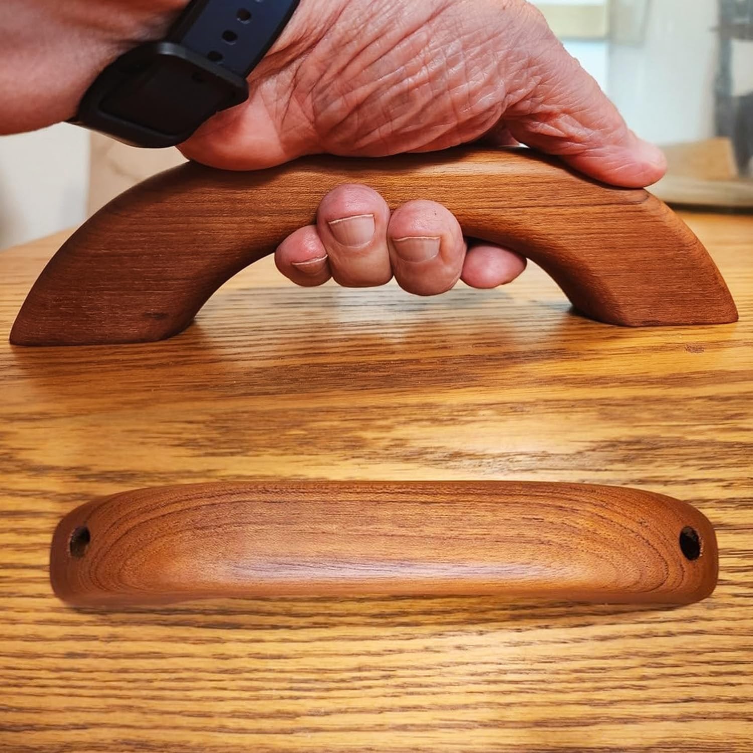 Teak Wood Handle Grab Handrail for Boat and RV
