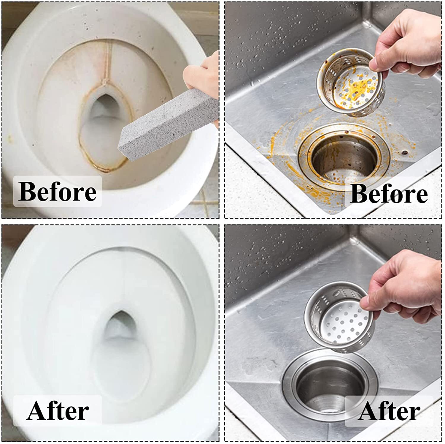 25 Pack Pumice Stone For Cleaning Scouring Pad Toilet Bowl Ring Remover Stick Cl