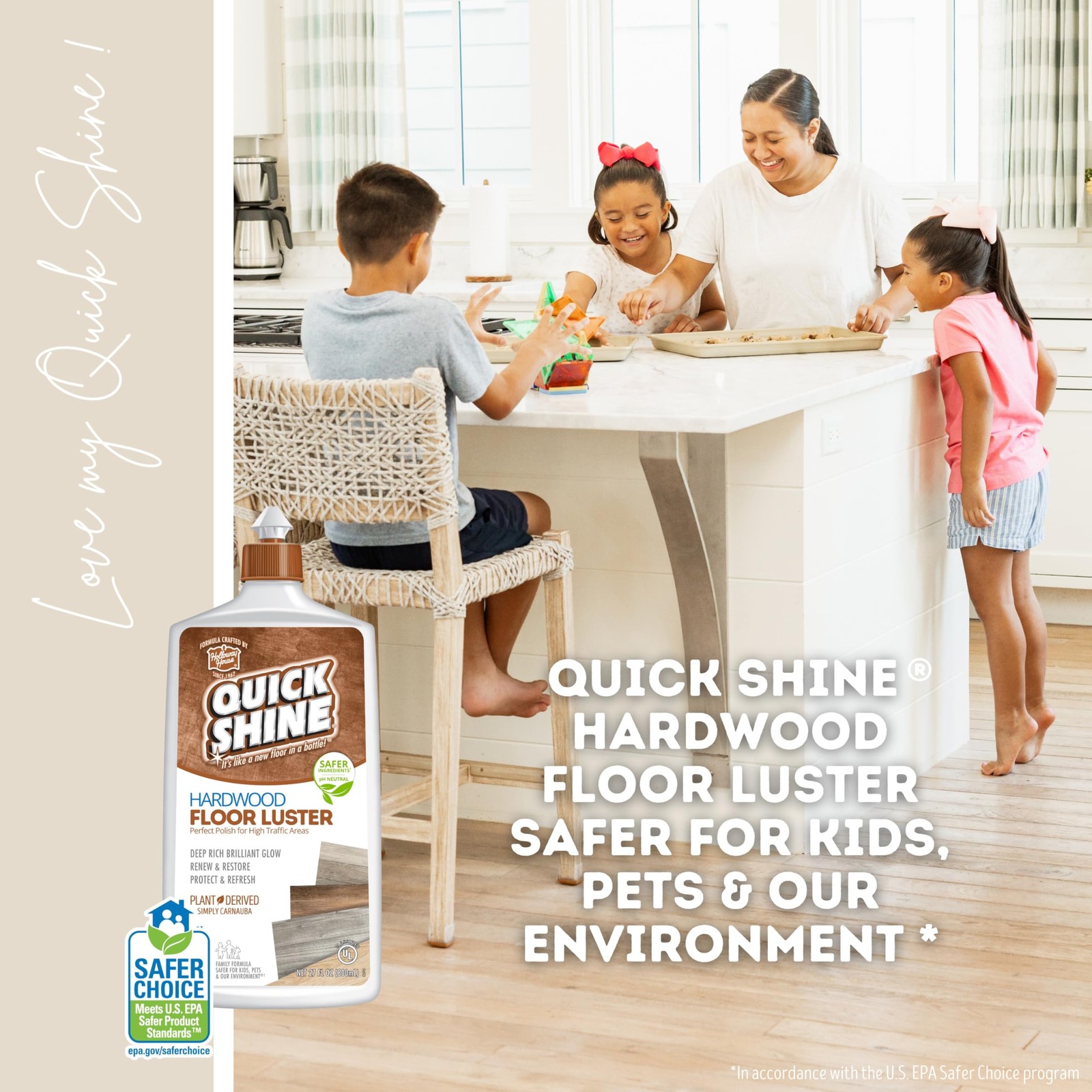 Quick Shine Hardwood Floor Luster 27oz Restores Color and Shine to Floors
