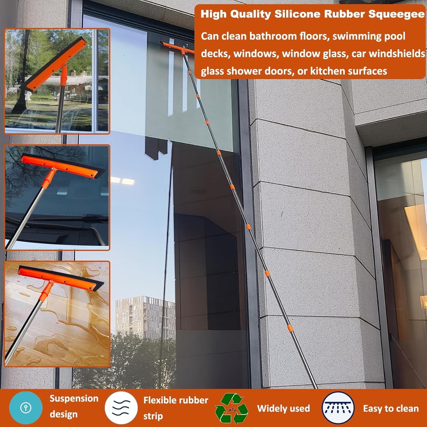 20+ Feet High Reach Duster Kit with 3-14 ft Extension Pole High Ceiling Dusti