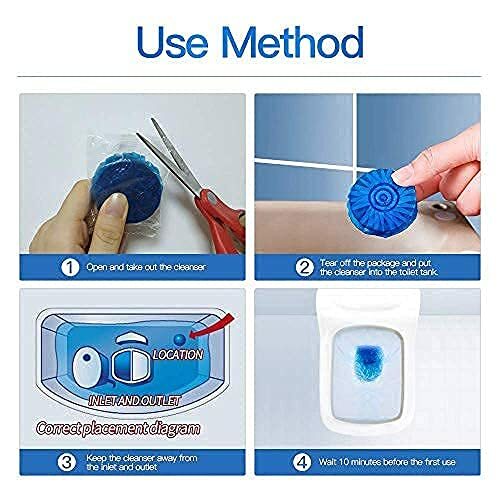 Automatic Toilet Bowl Cleaner Tablets Bathroom Toilet Tank Cleaner,Blue, 18 Pack