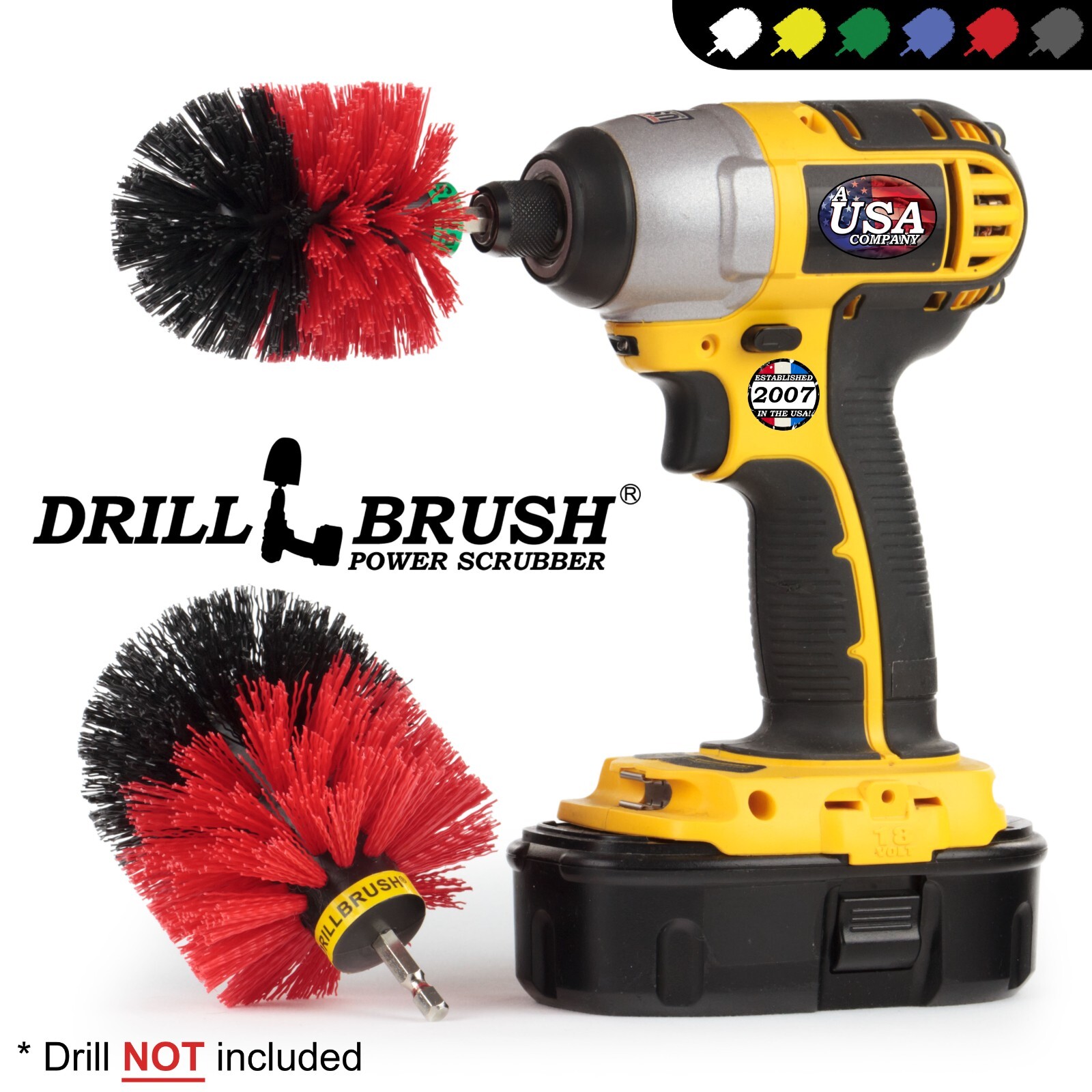 Drill Attachments for Power Scrubbing Outdoor Surfaces – Deck, Patio, Garden