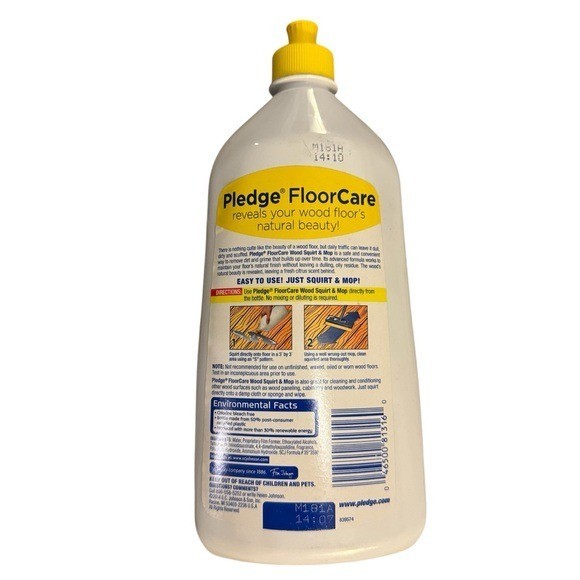Pledge Floor Care Hardwood Cleaner Squirt & Mop Lemon 27 fl oz