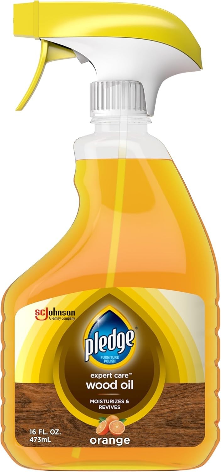 Pledge® Wood Oil, Expert Care™, Trigger, Orange Scent, 16 oz (Pack of 8)