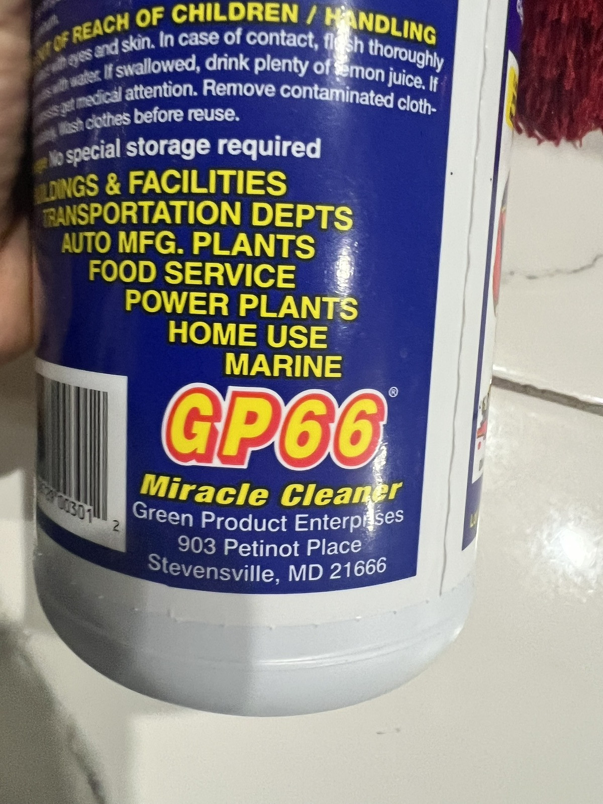 GP66 Miracle Cleaner 32 oz Spray Nozzle Included NEW Sealed 1 oz to 1 Gallon