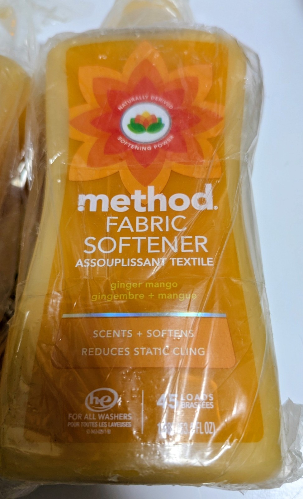 Method Ginger Mango Scent Fabric Softener Liquid 53.5 oz Plant Based 45 loads