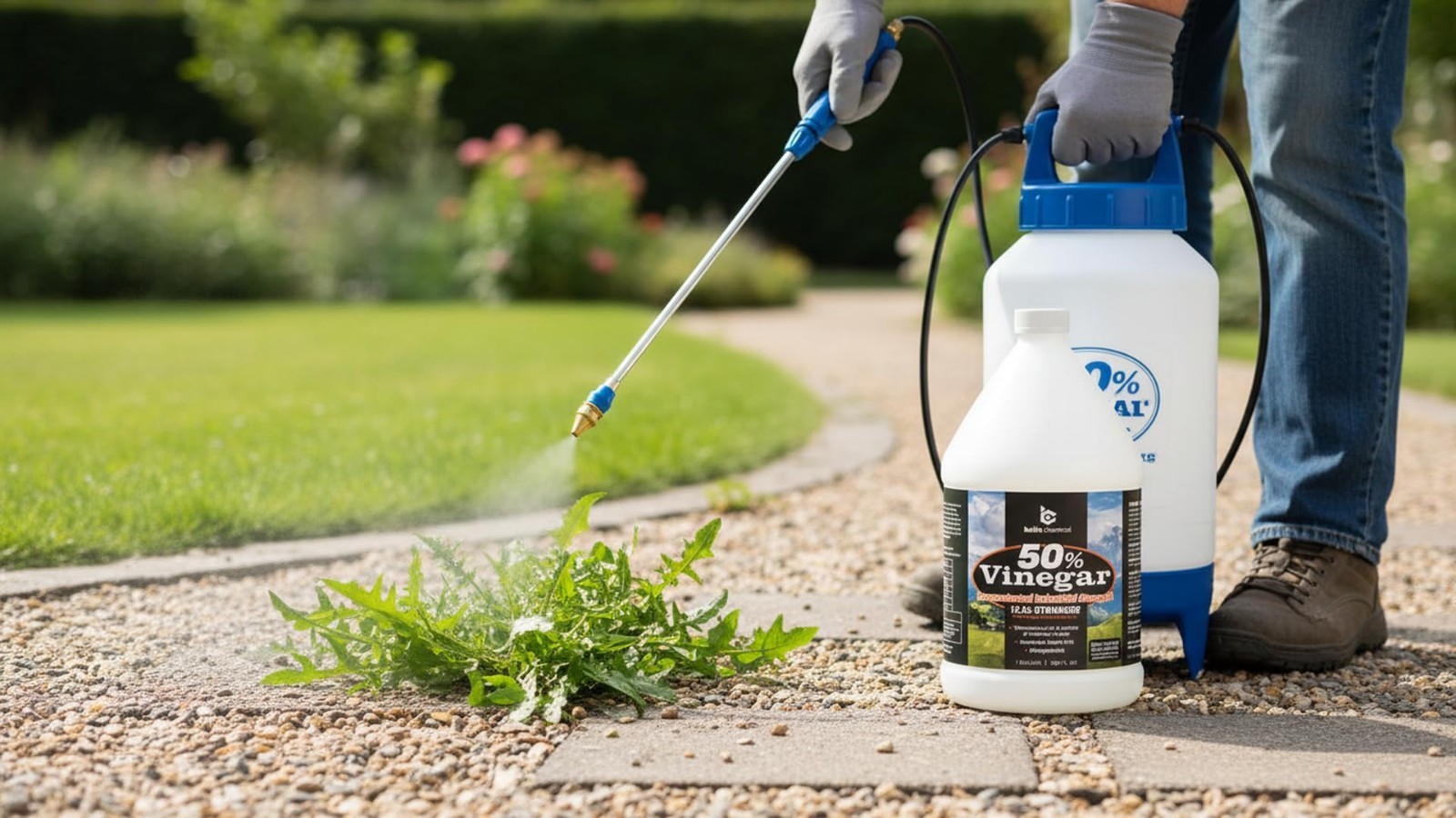 50% Pure Concentrated Vinegar – 125x Stronger Cleaner for Indoor & Outdoor Use (