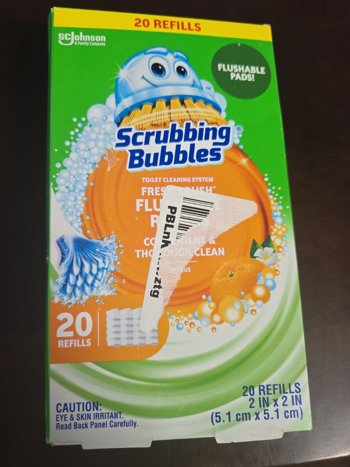 20 Flushable Refills Citrus Scrubbing Bubbles Fresh Brush Toilet Cleaning System