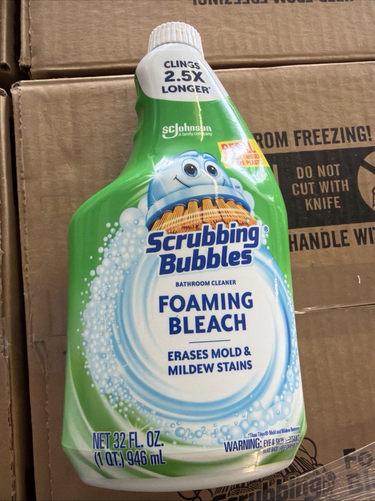 Pack Of 6 Scrubbing Bubbles Foaming Bleach Bathroom Cleaner Refill 32 Fl oz Each
