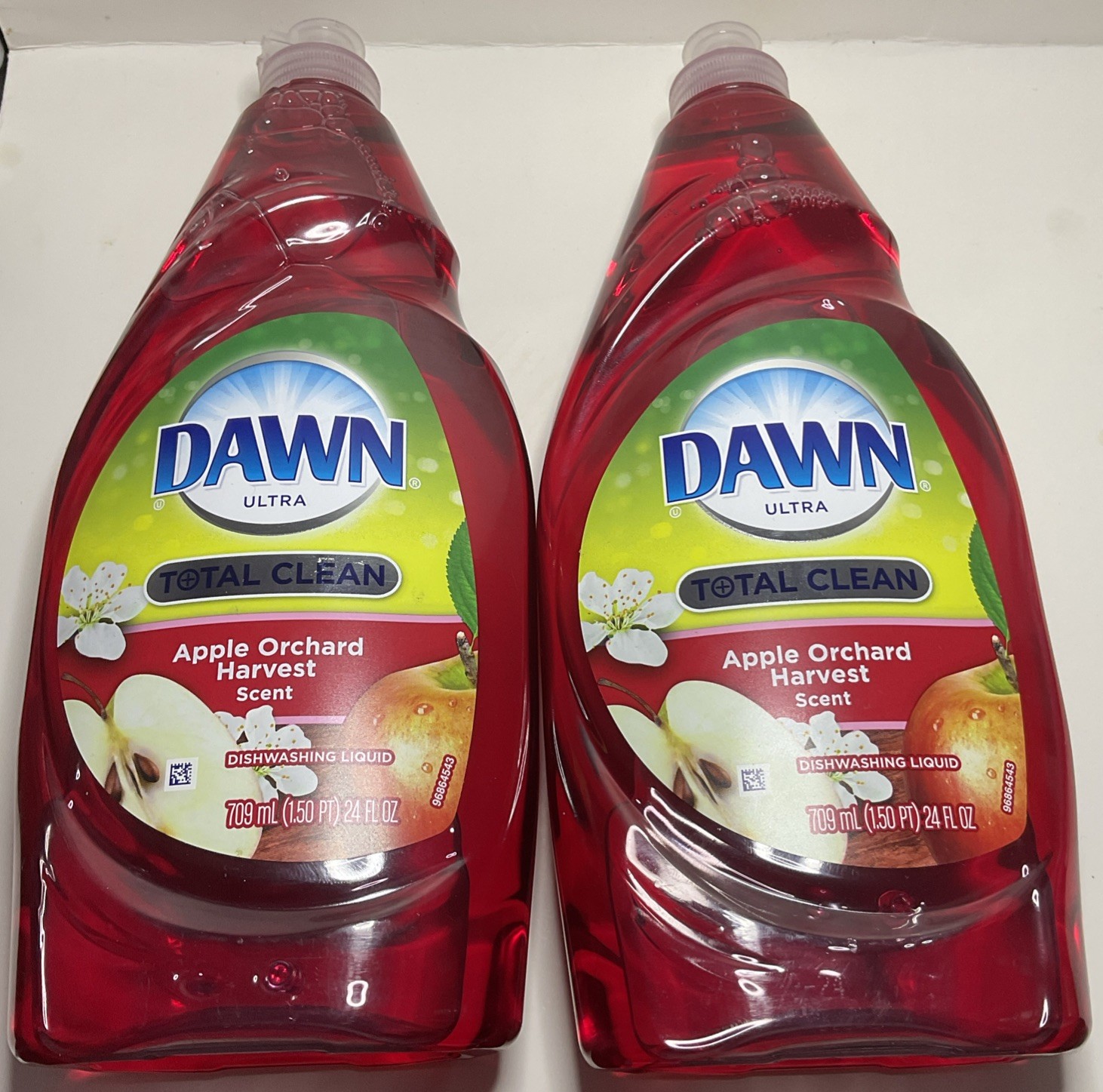 2 Dawn Ultra Total Clean Apple Orchard Harvest Dishwashing Liquid 24 OZ/709 mL