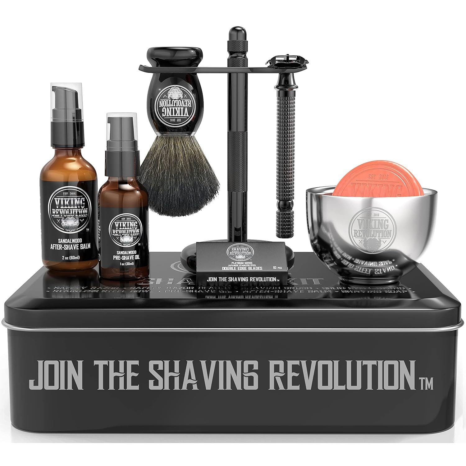 Viking Revolution Luxury Safety Razor Shaving Kit – Includes Double Edge Safet