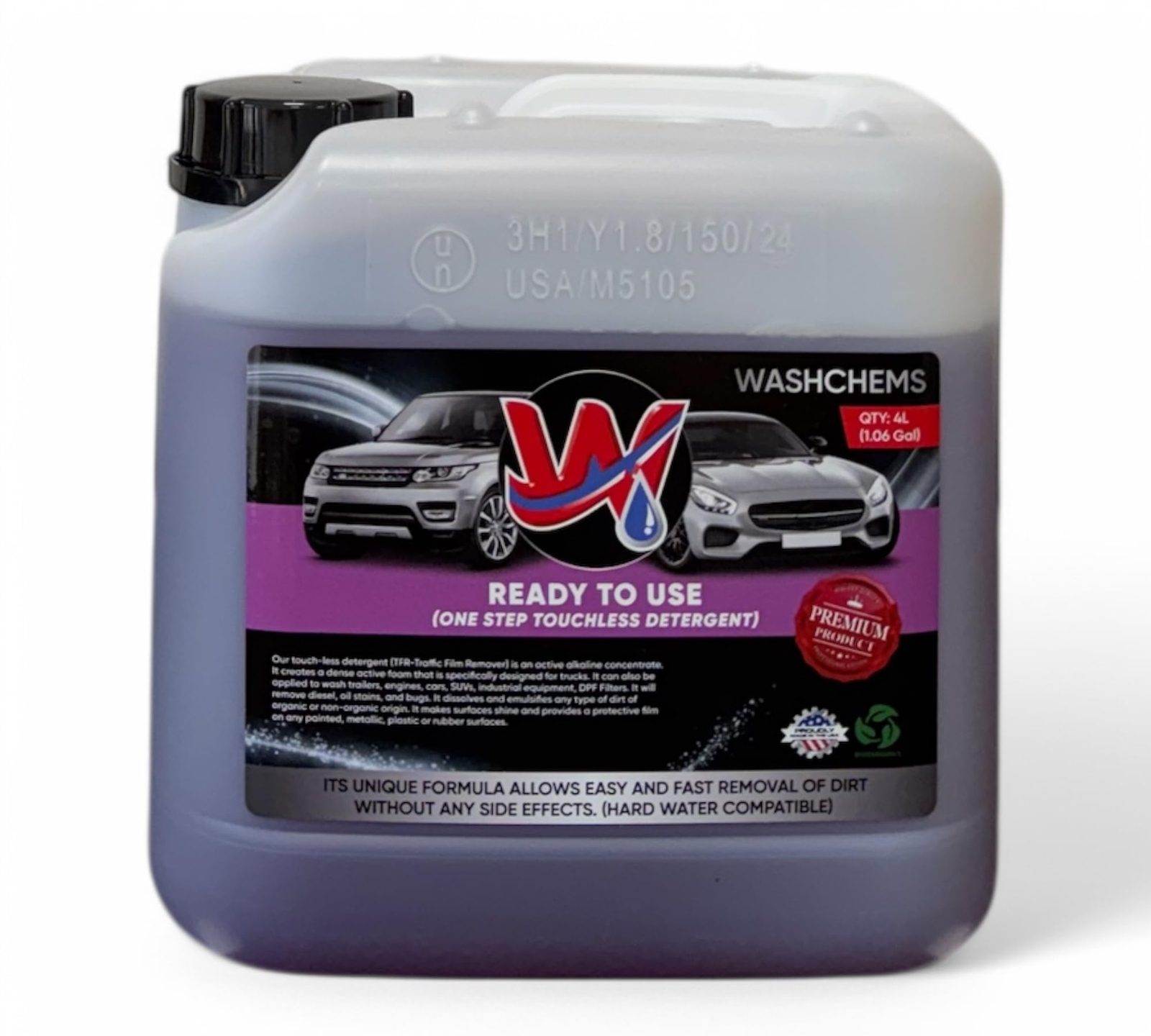 Touchless Car Wash Shampoo – 1 Gallon – Commercial Grade Auto Cleaner