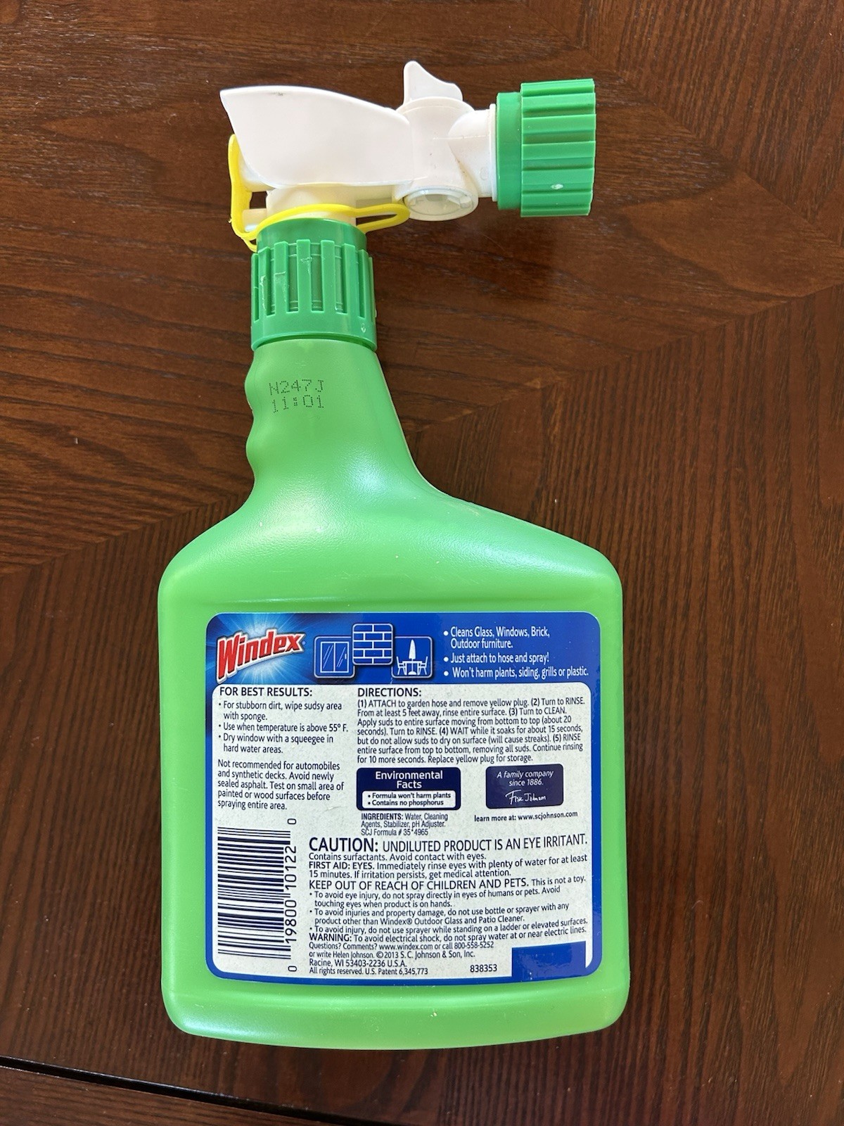 Windex Outdoor All-In-One Glass Patio Surface Cleaner Concentrate 32 oz Bottle