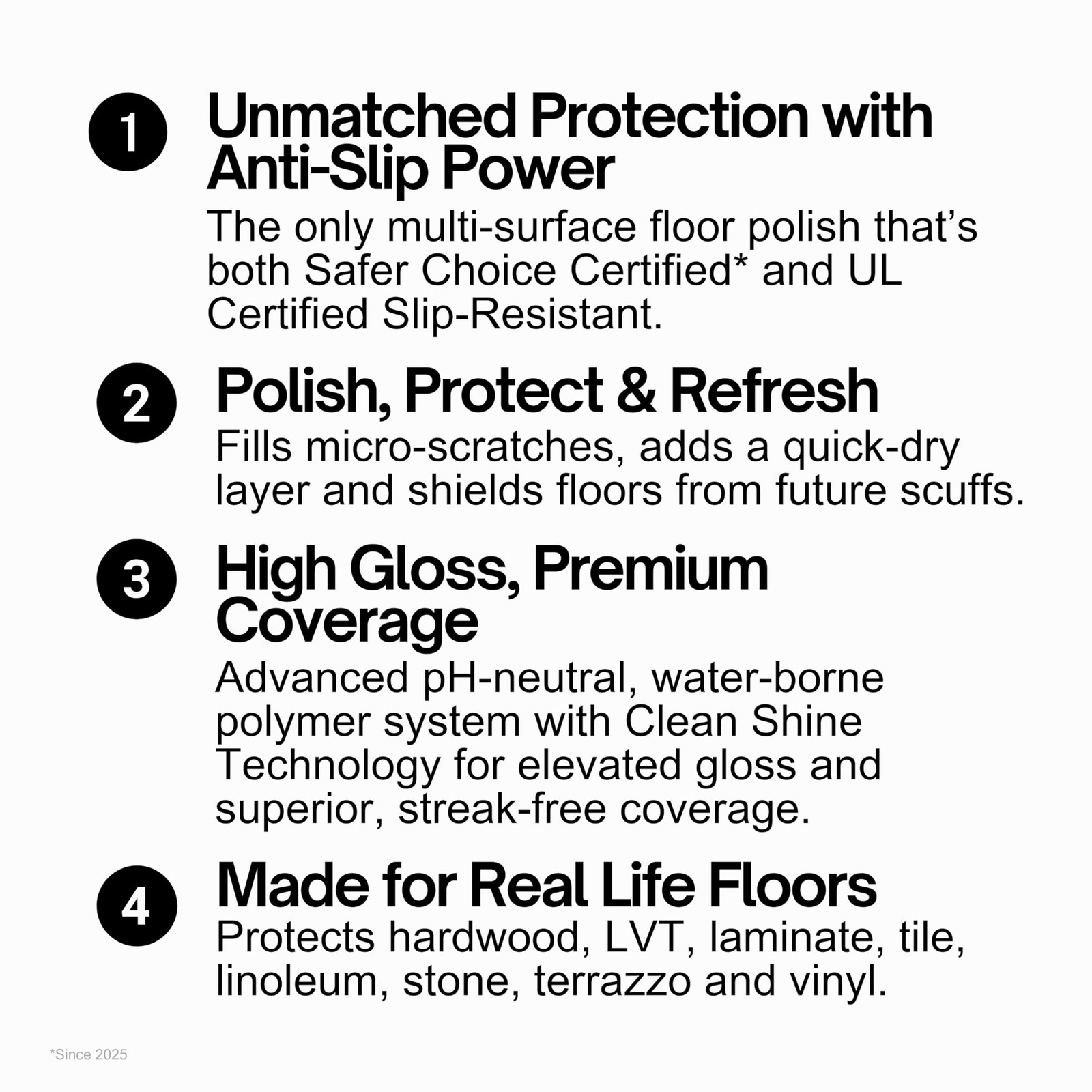 Quick Shine Multi-Surface Floor Finish-Polish 64oz-4pk | Safer Choice, No PF…