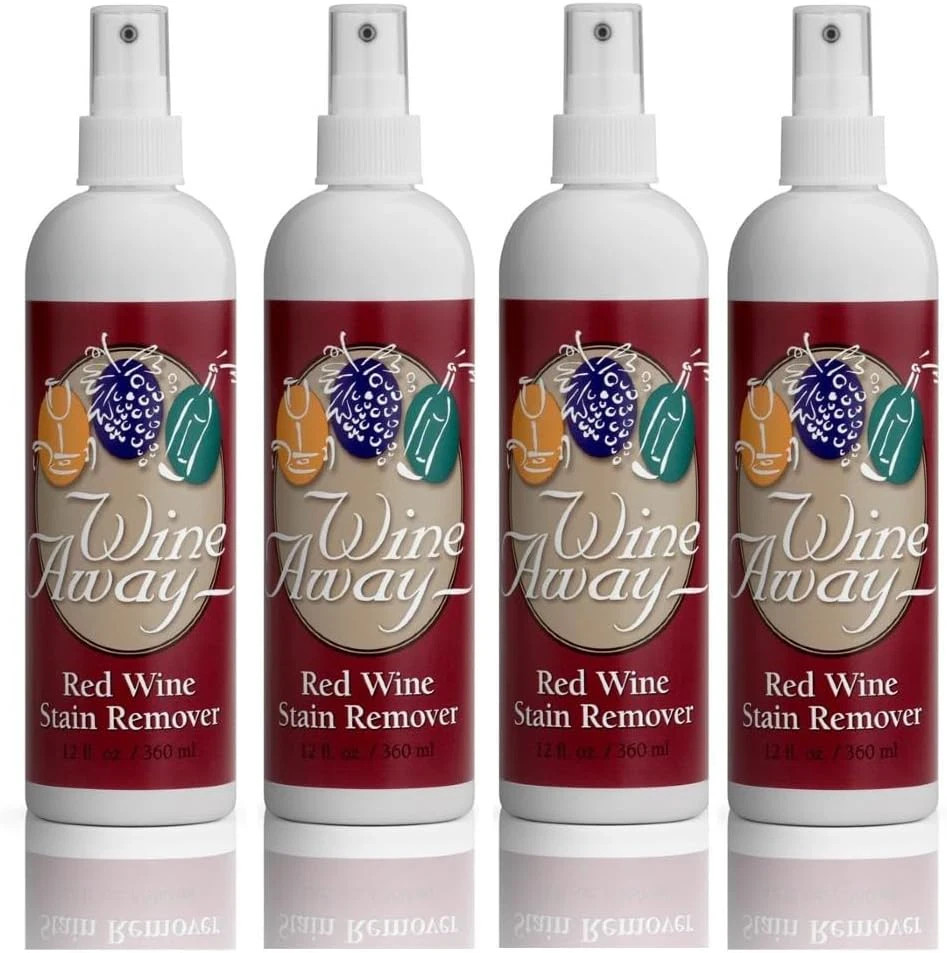 Wine Away Red Wine Stain Remover 12oz Set of 4 Citrus Fabric Carpet & Laundry Sp