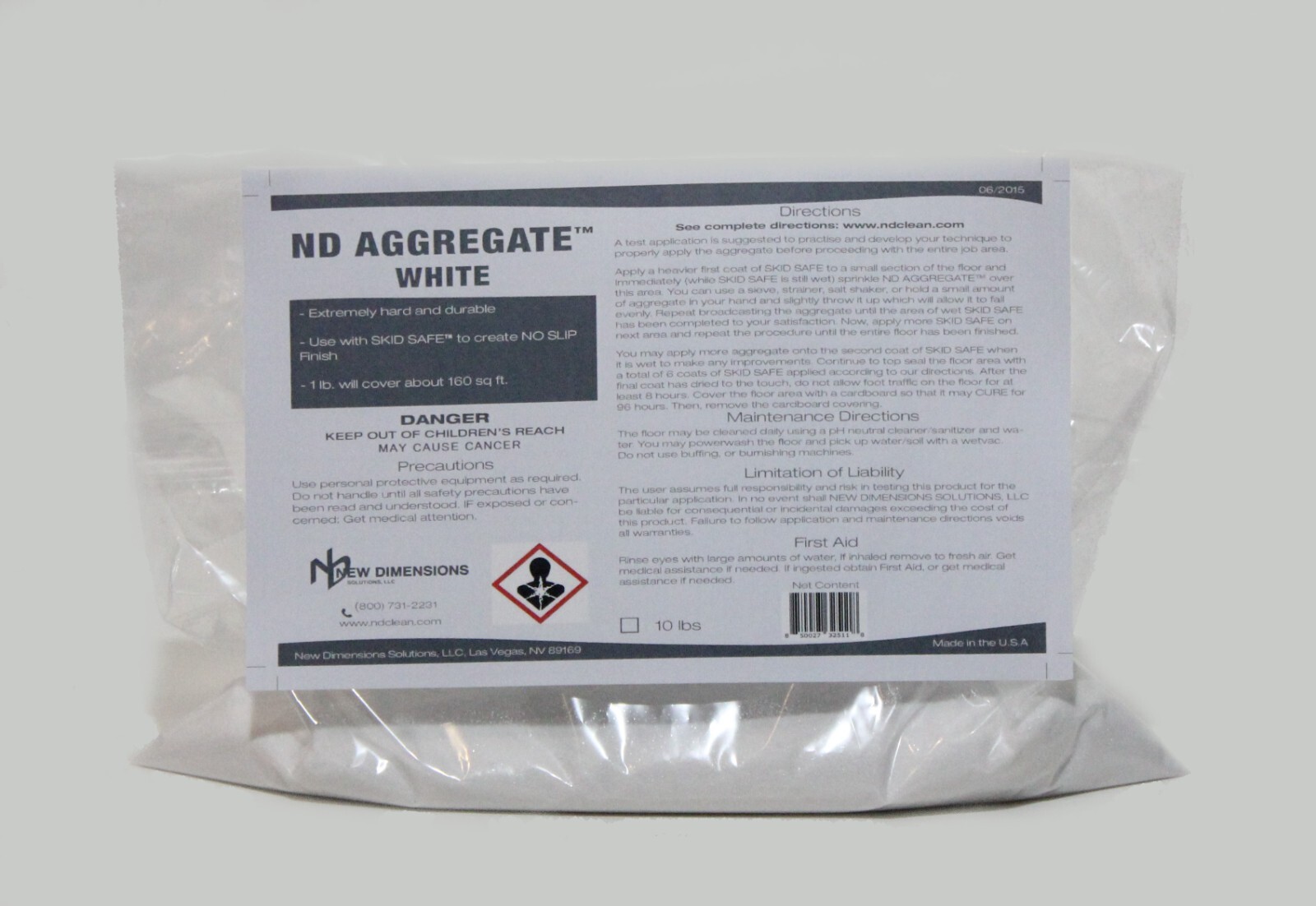 ND AGGREGATE™ Enhanced Traction Additive for SKID SAFE™ Water-Based
