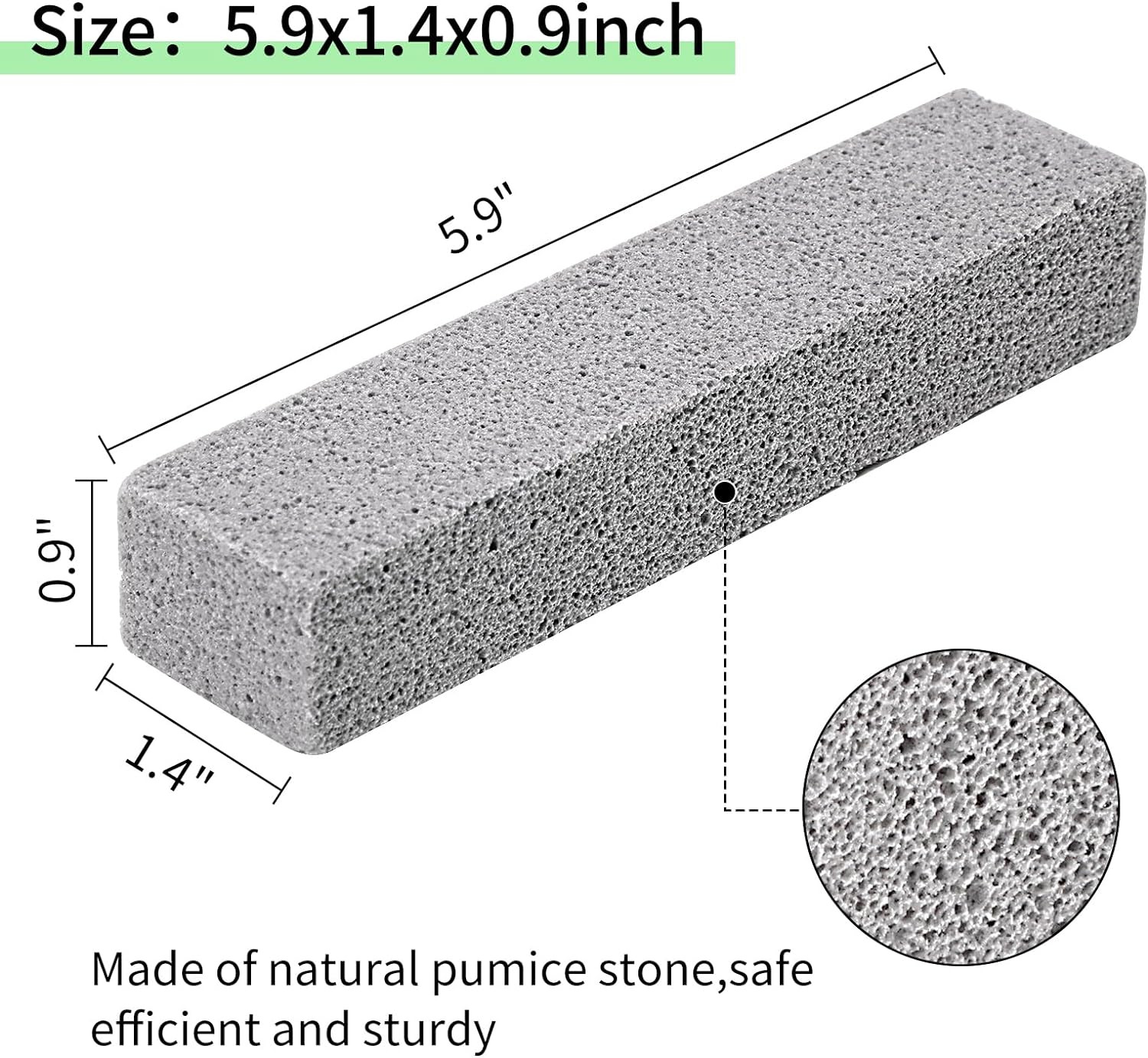 25 Pcs Pumice Stone Toilet Bowl Cleaner Hard Water Ring Remover 5.9″ x 1.4″