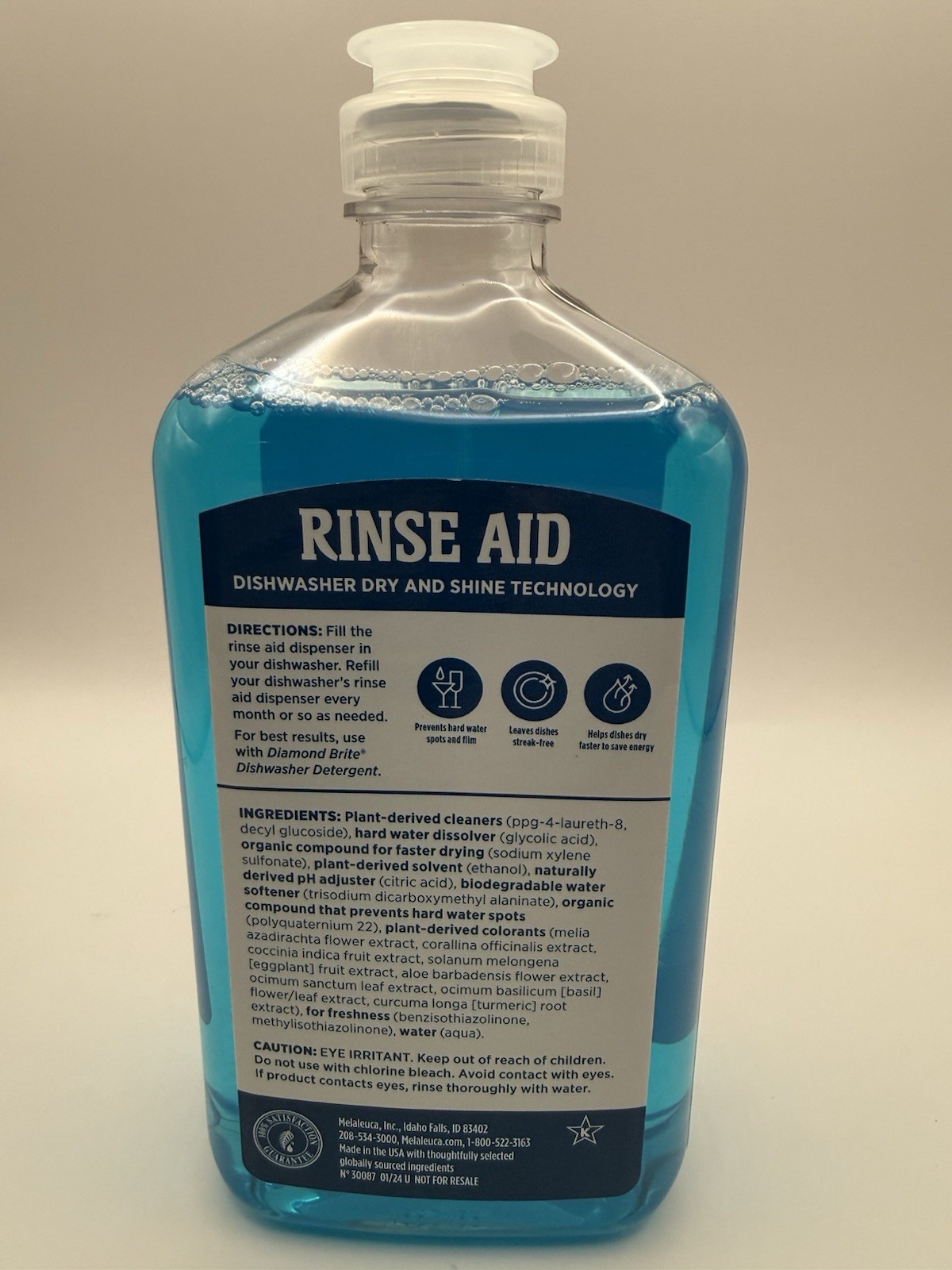 Melaleuca Ecosense Rinse Aid Dishwasher Dry And Shine 16 OZ