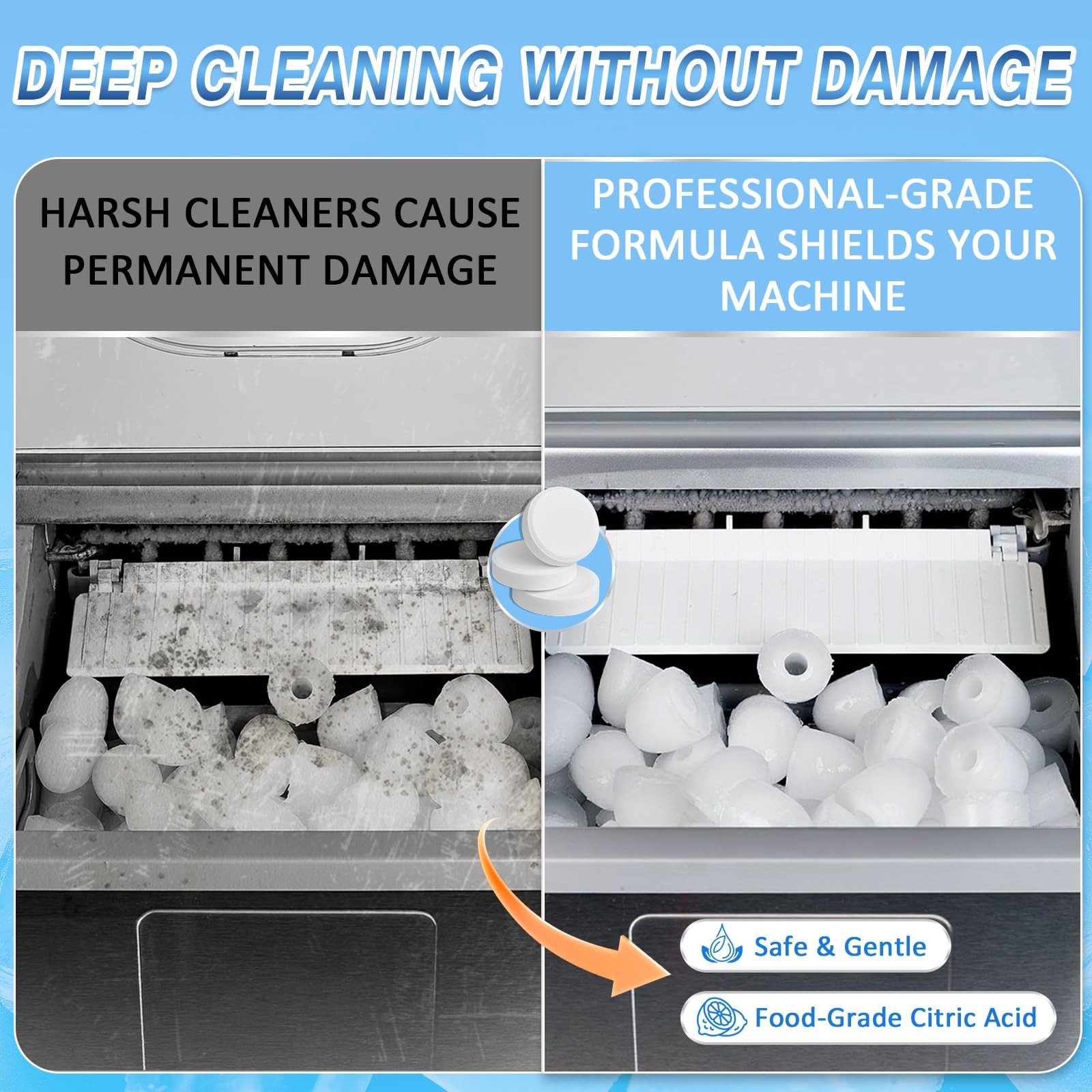 Ice Machine Cleaner Tablets Descaler 36 Pack, Countertop Ice Maker Cleaner Ta…
