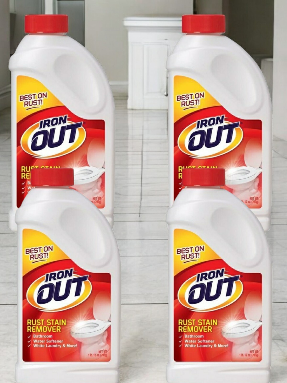 4 Bottles Iron Out 28 oz. Rust Remover