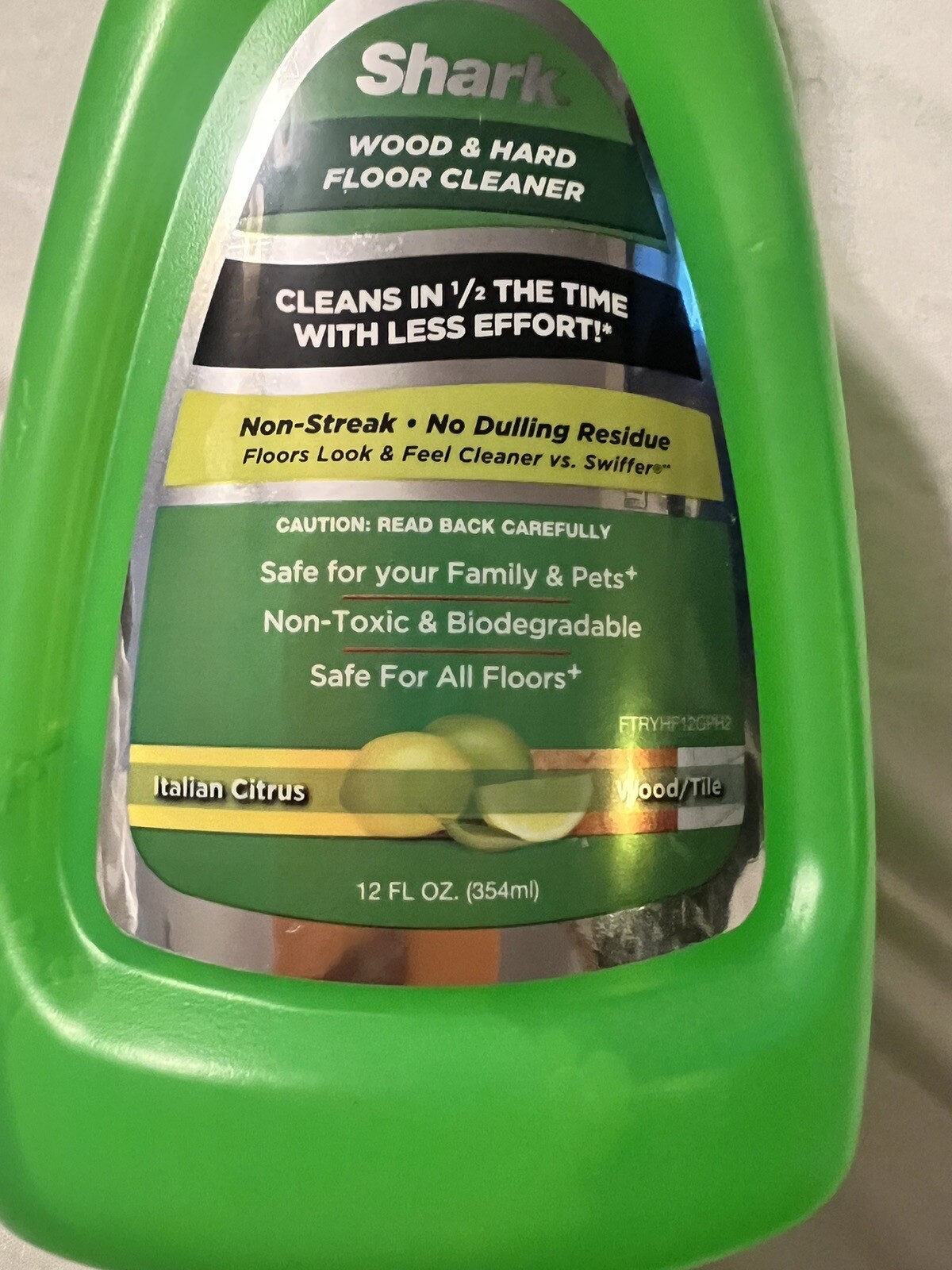 Shark Wood Tile Hard Floor Cleaner 12 Fl oz Italian Citrus New Sealed