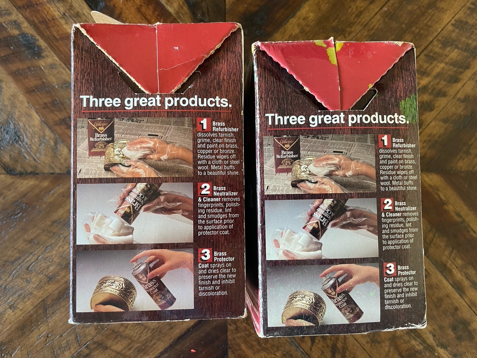 Gillespie Brass Renewal Kit Cleans Copper & Bronze Cleaner Protector Open Box
