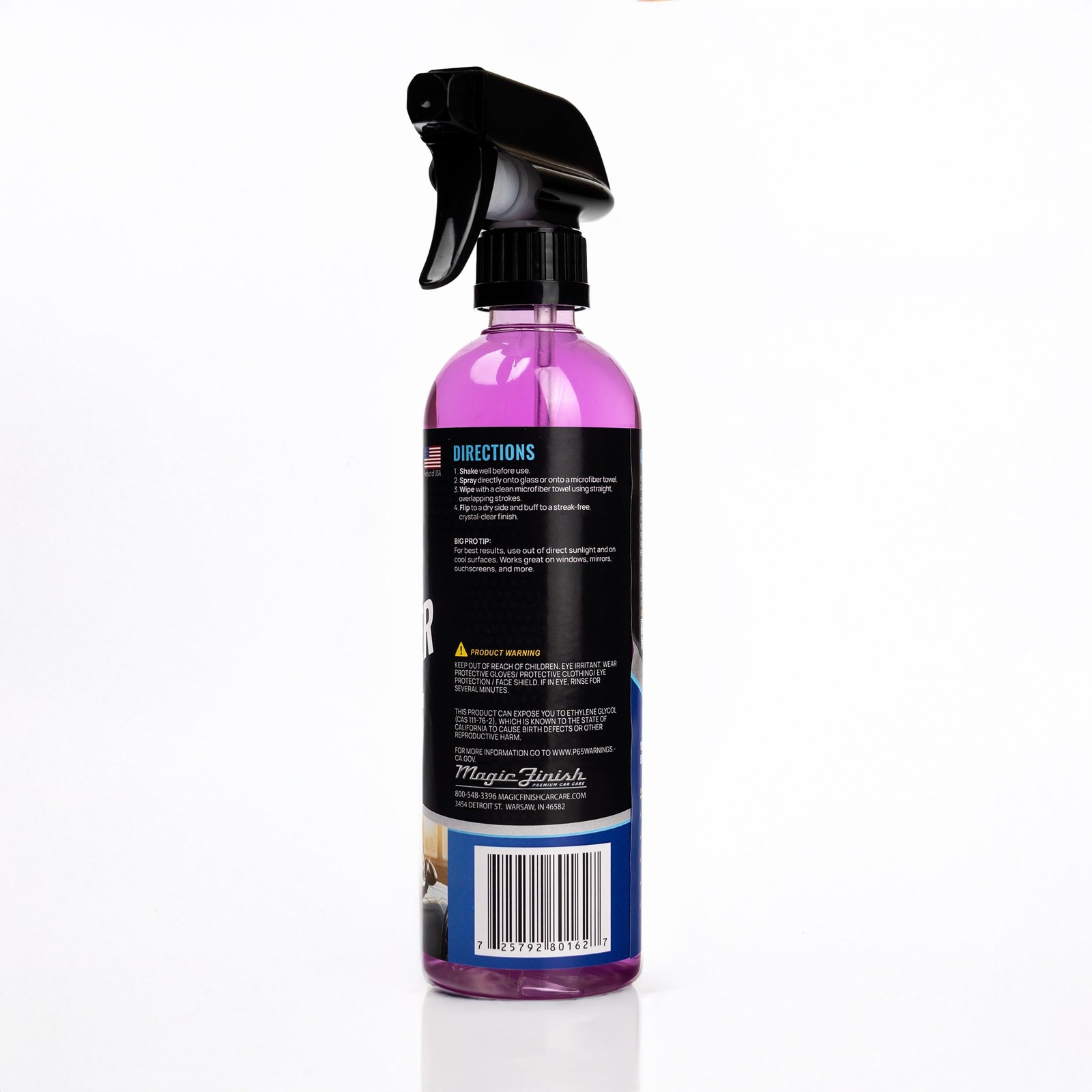 Car Glass Cleaner (16 fl oz) – Ammonia-Free Window Cleaner Spray for Interior…
