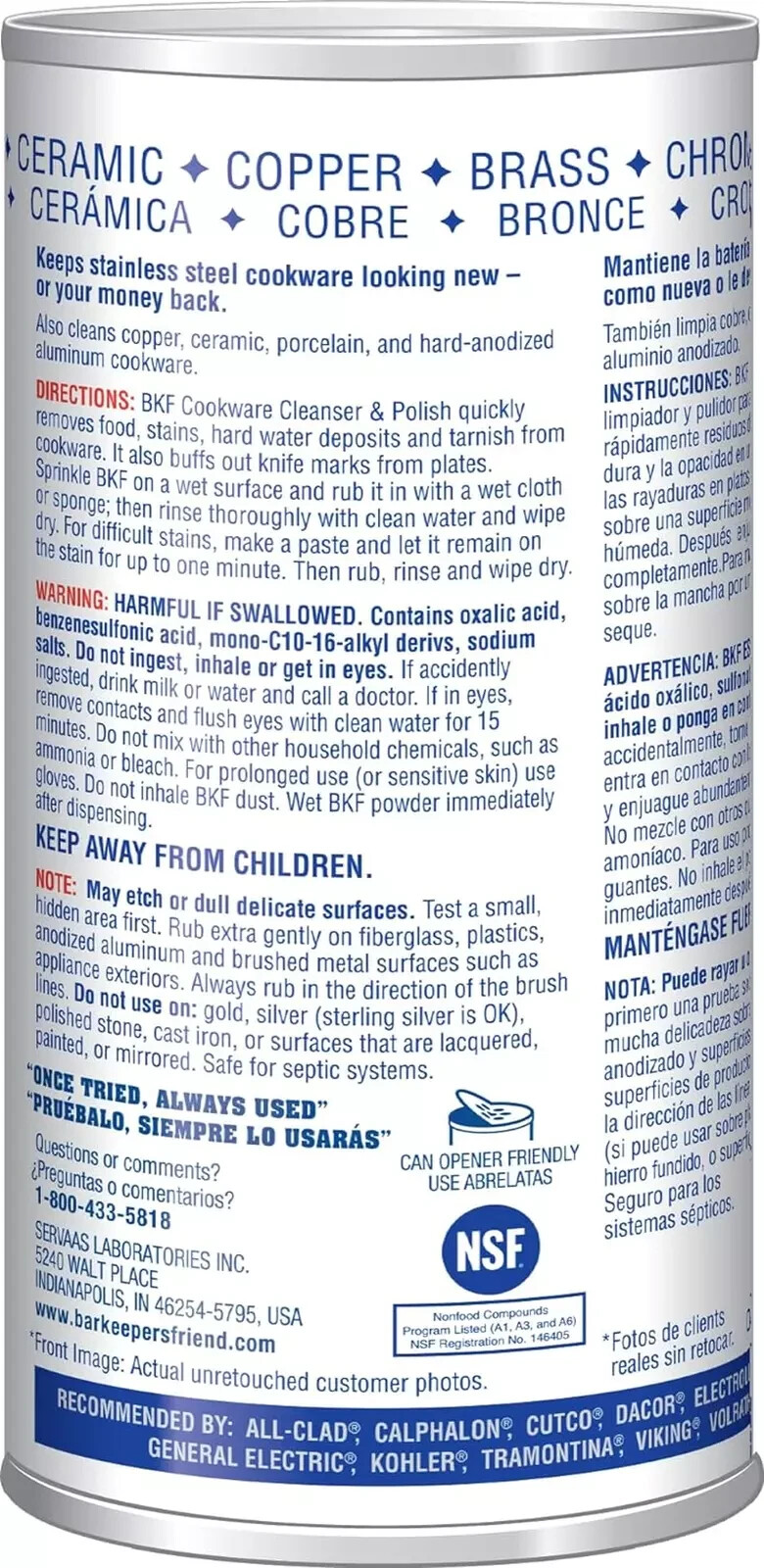 Bar Keepers Friend Superior Cookware Cleanser & Polish 12-Ounces 1-Unit