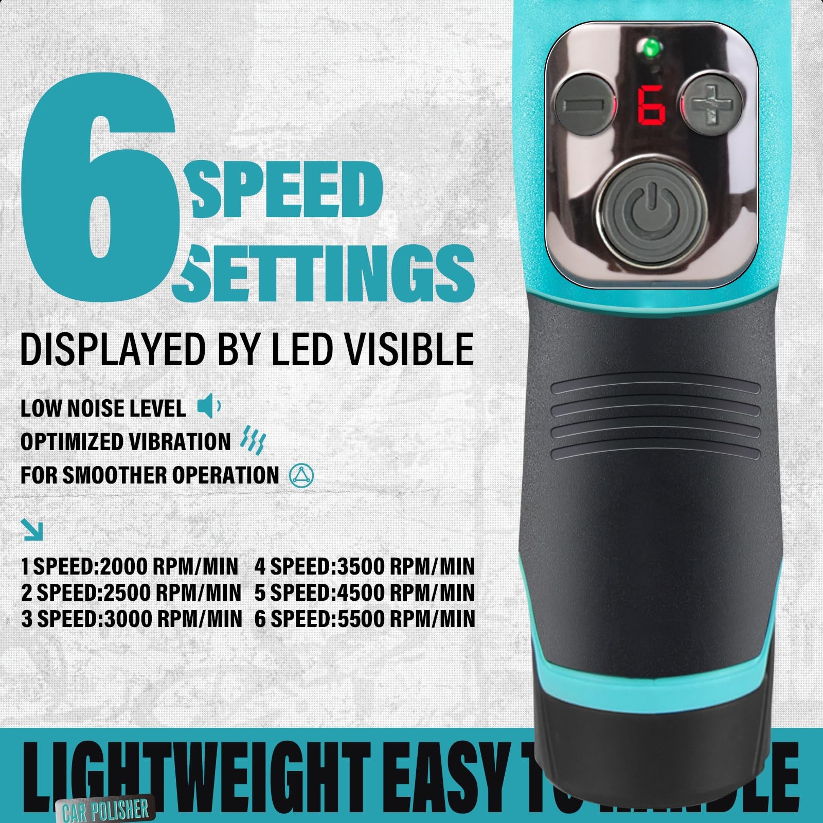 WS01 Cordless Mini Buffer Polisher, 1/2/3 Inch Micro Buffer Polisher, 6 Speed…