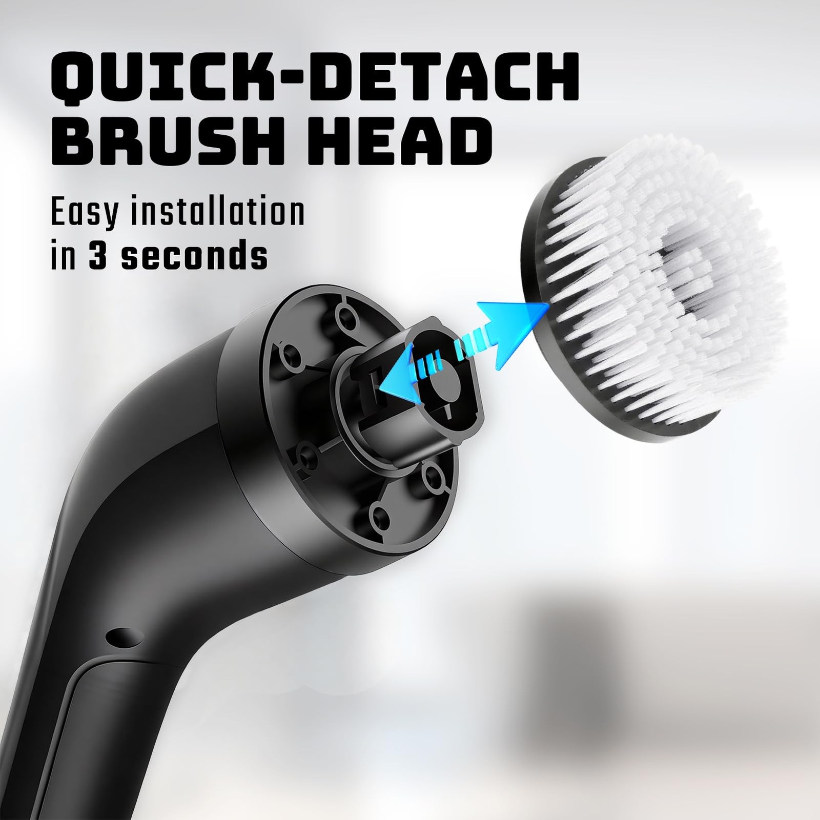 Electric Spin Scrubber, Powerful 2Speed Cleaning Brush,