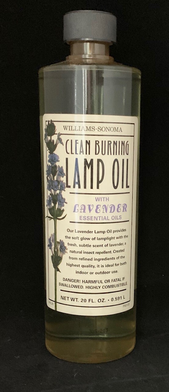 Williams Sonoma Clean Burning Lamp Oil with Lavender Essential Oil 20oz