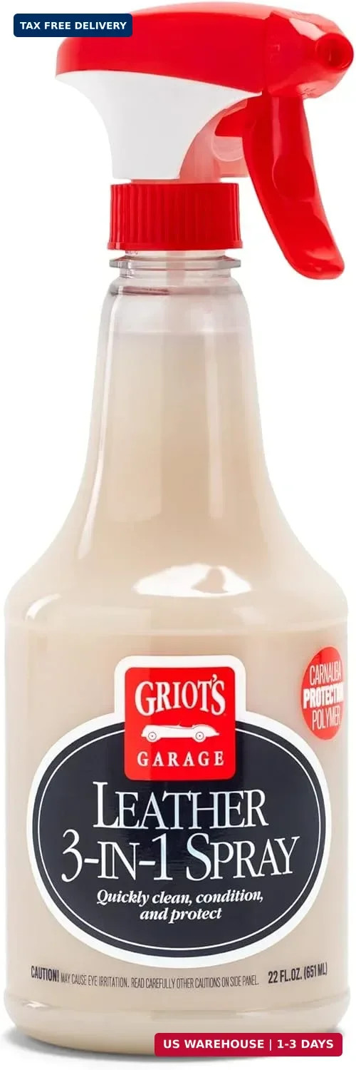Griot’s Garage Leather 3-in-1 Spray, Cleaner and Conditioner for Leather and Vin