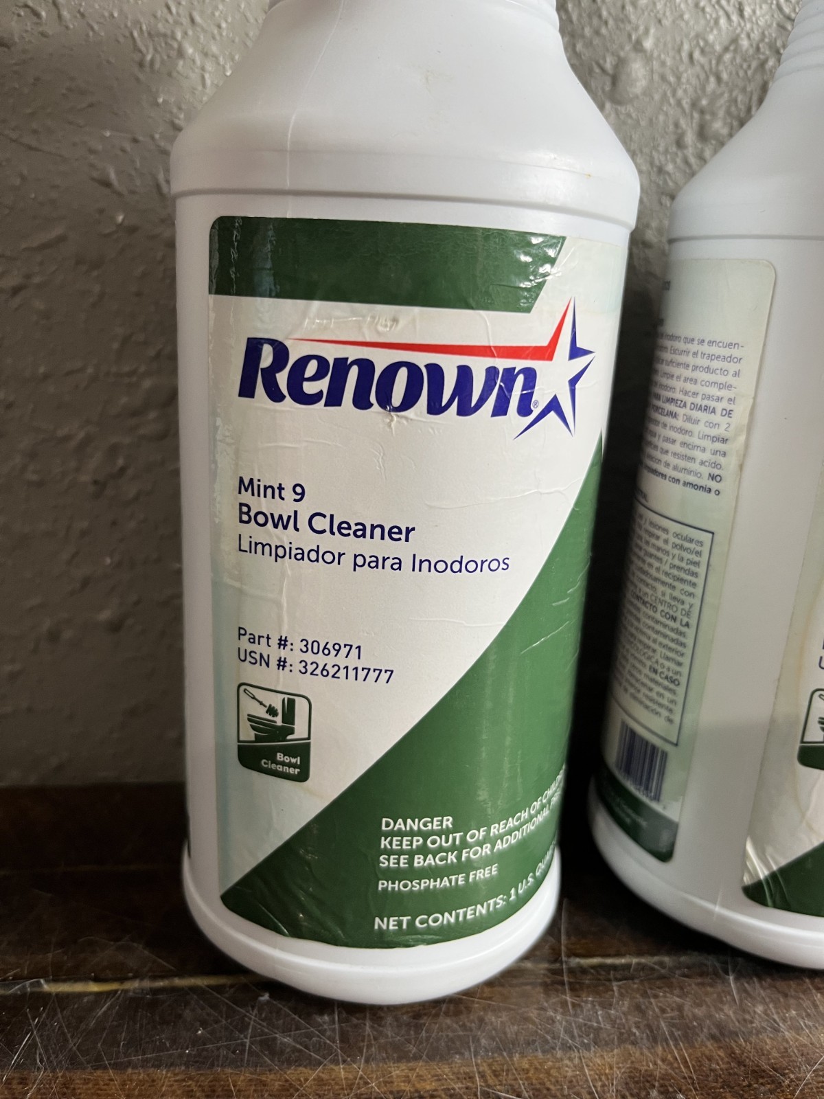 Pack of 3 Renown Mint 9 306971 Bathroom Toilet Bowl Cleaner 1 Quart