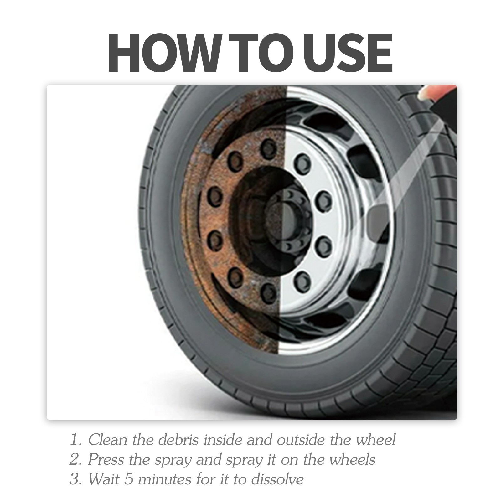 Brake Cleaner Spray Rust Remover Brake Dust Cleaner Parts Brake Noise Fix