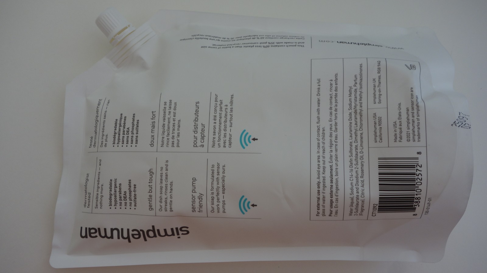 simplehuman Liquid dish soap rosemary thyme34 fl. oz. (1L) Sealed New in Bag