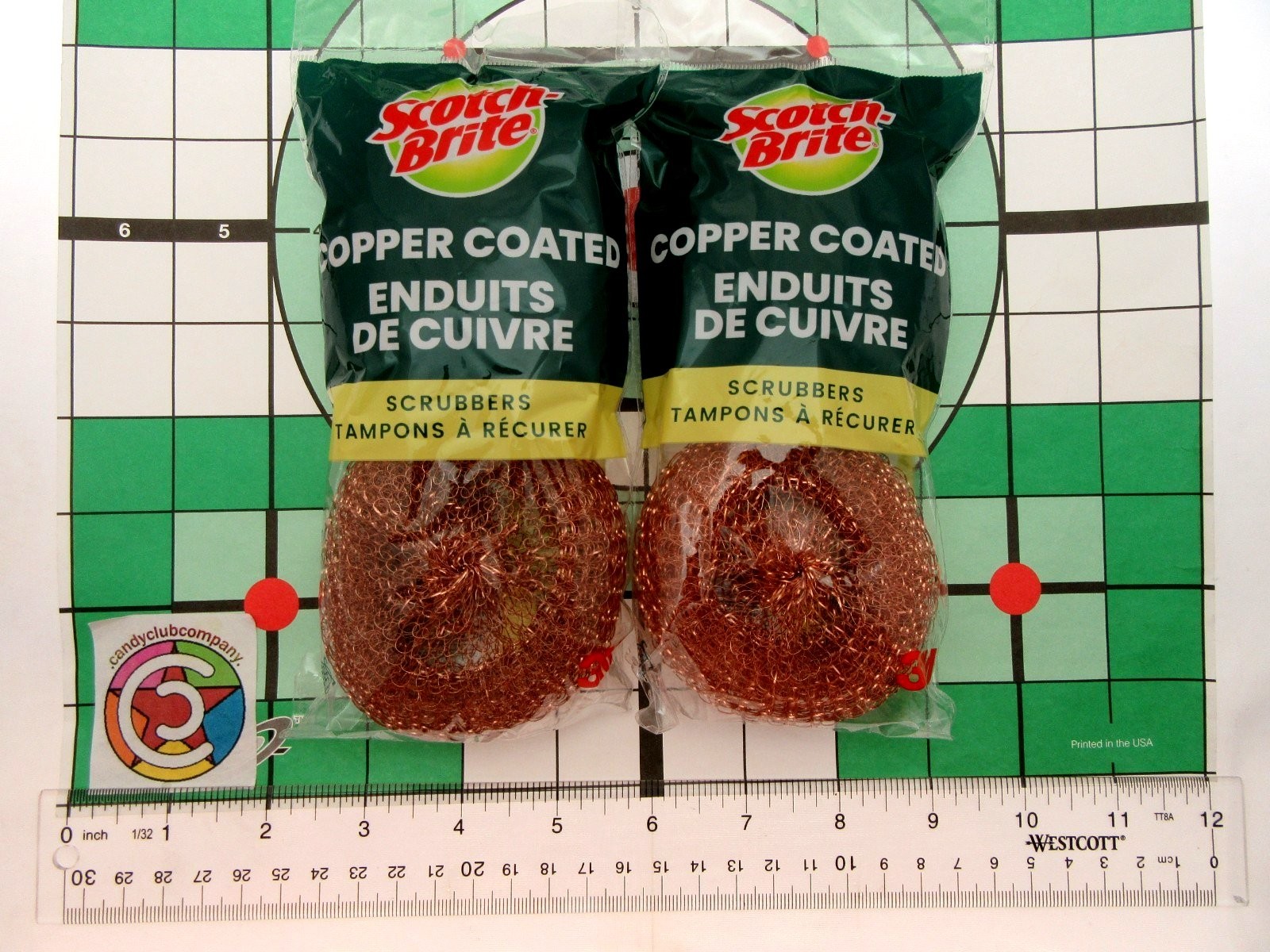 Scotch Brite Copper Coated Scrubbers Pots Pans Grill and More ~ Lot of 4