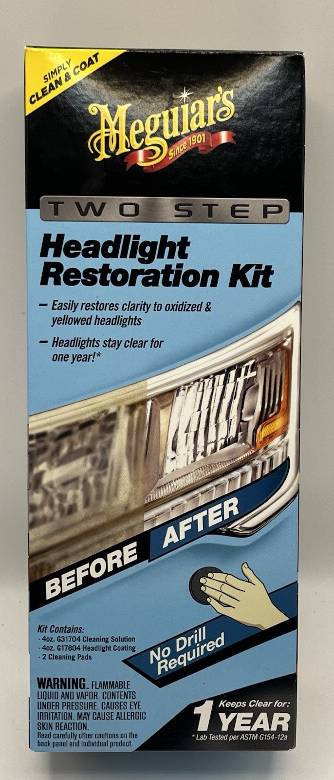 Two Step Headlight Restoration Kit, Headlight Cleaner Restores Clear Car Plas…