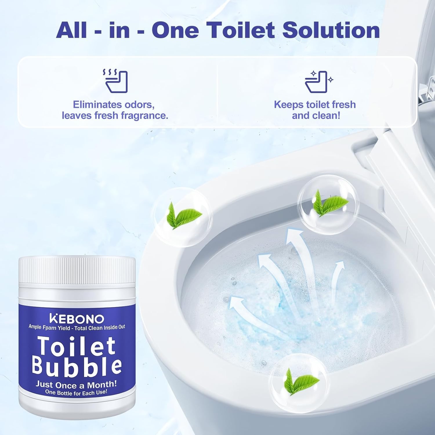 Toilet Cleaner – 2 Bottles, Powerful Bathroom Cleaning Product, Effectively