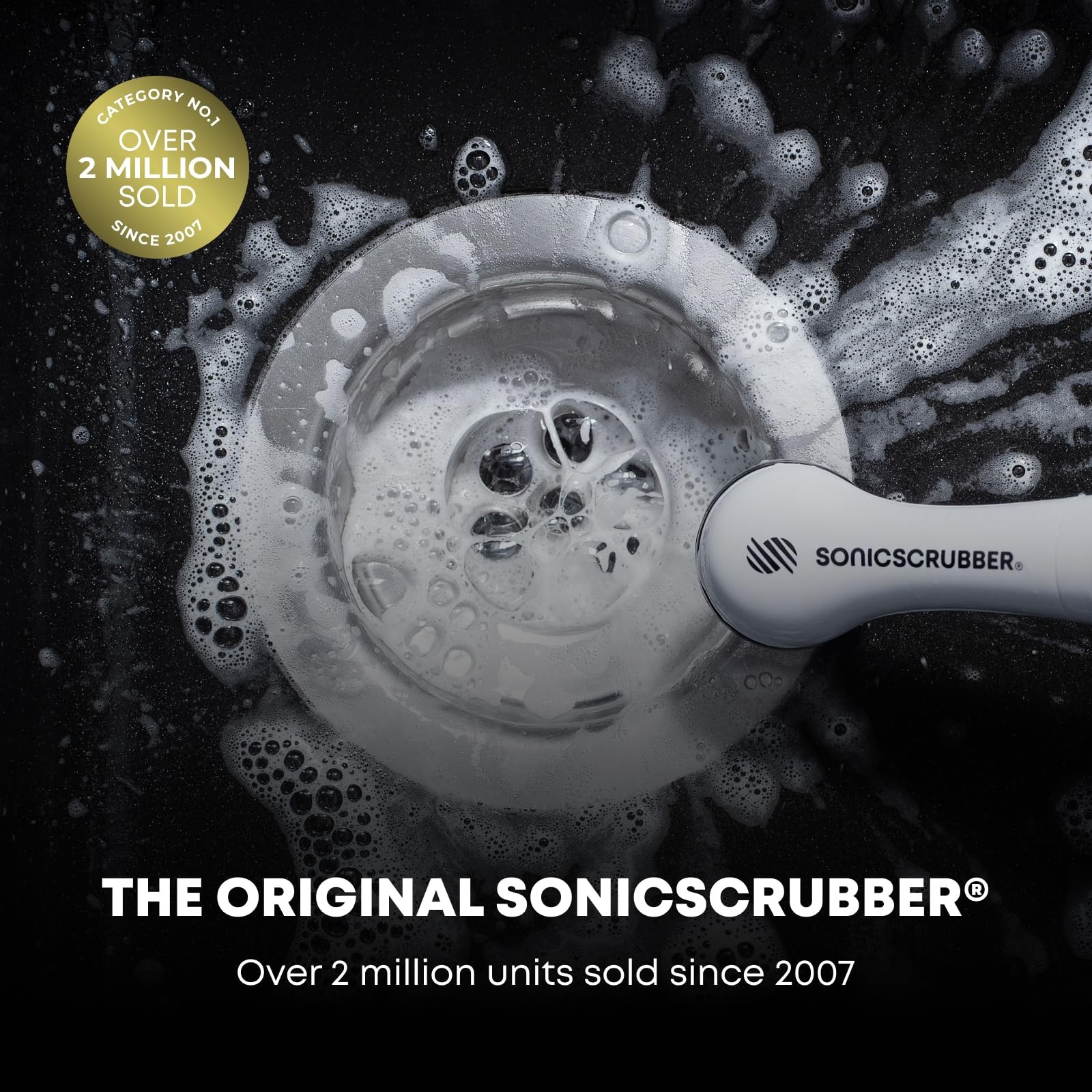 SonicScrubber Household Cleaning Brush Power Scrubber – Electric Spin Scrubbe…