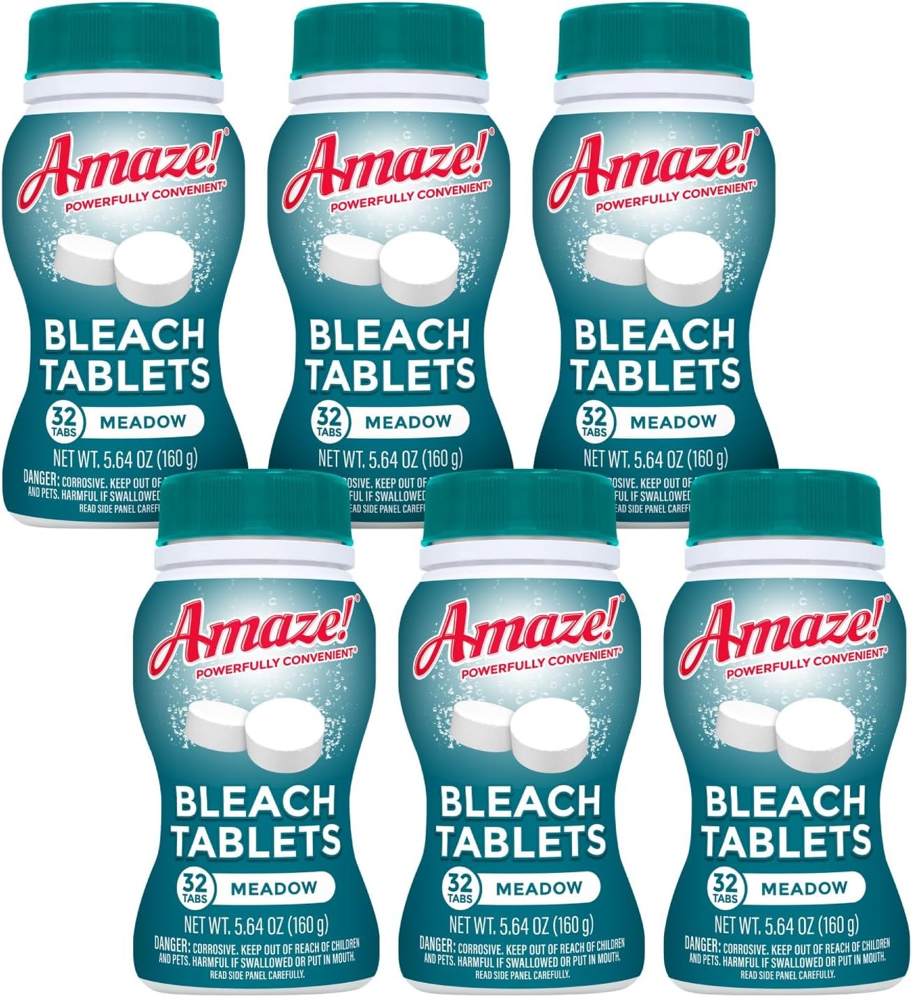 Ultra Concentrated Bleach Tablets [6 bottles] Original Scent Laundry Toilet